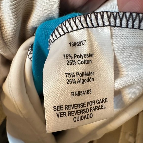 FILA Women's M Blue/White Chevron Collared Quarter Zip Pullover Sweater - Picture 16 of 16